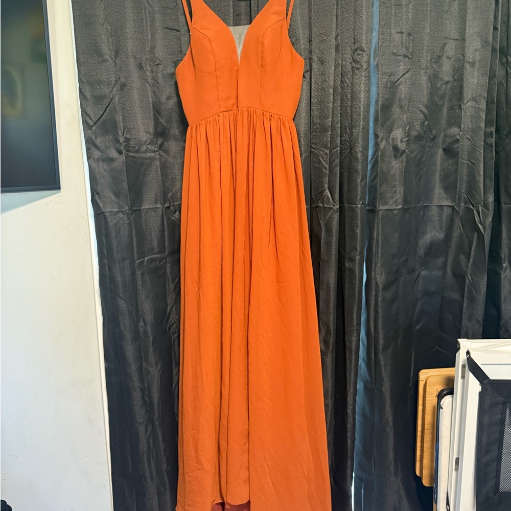 Vibrant Orange Maxi Dress